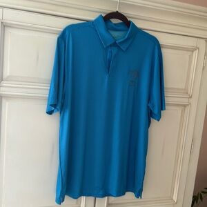 Under Armour Men’s golf shirt, blue,  Large Excellent condition